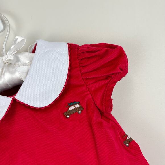 Classic Prep Childrenswear Paige Dress Crimson w/ Woody 6-9 Months NWT - Picture 4 of 11